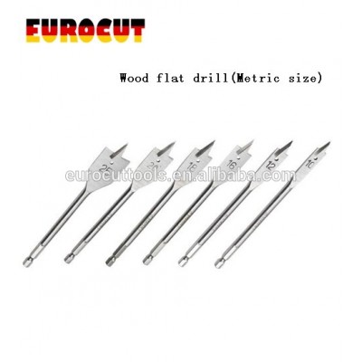 Flat wood drill bit