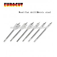 Flat wood drill bit